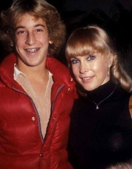 Barbara Eden with her son Michael Ansara in the 1970s.